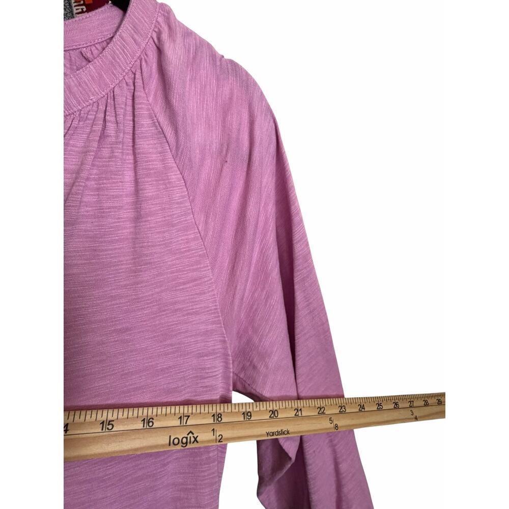 Lilla P Pink Pima Cotton Modal Ruffle Hem Dress Sz M NWOT Coastal Resort Travel - Picture 6 of 8